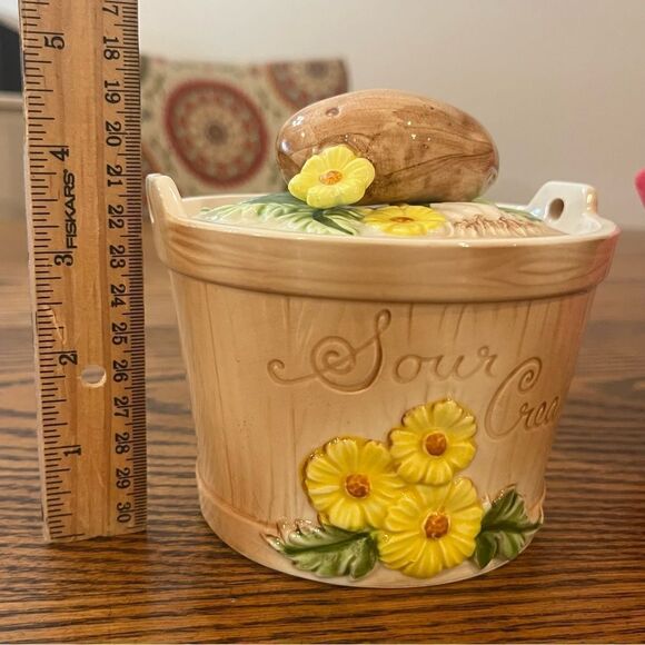 Vintage MCM Sour Cream Baked Potato Japan Made Ceramic Container - Picture 12 of 12